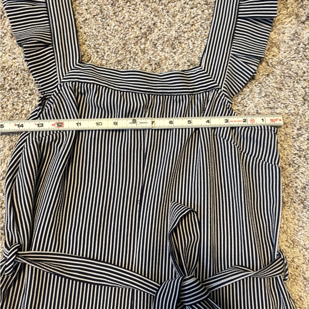 Monteau Women Striped Jumpsuit with Pockets XS - Picture 9 of 10